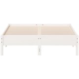 vidaXL Okvir za krevet bijeli 135 x 190 cm od masivne borovine | shoptok.hr