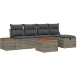  Sjedeća garnitura za vrt 6 kom. Siva poliratan 55 x 62 x 69 cm | shoptok.hr