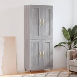 vidaXL Visoka komoda siva sonome 69 5x34x180 cm od konstruiranog drva | shoptok.hr