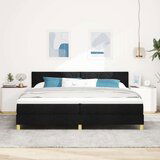 vidaXL Box Spring Postelja z Vzmetnico Črna 200x200 cm Tkanina | Shoptok.si