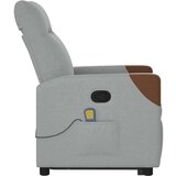 vidaXL Masažni naslonjač na podizanje od tkanine svjetlosivi | shoptok.hr