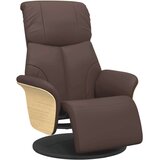  Naslanjač z naslonom za noge, rjavo umetno usnje | Shoptok.si