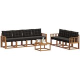  Set vanjskih sofa 8 kom. Prirodna i crna | shoptok.hr