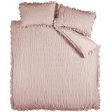 Catherine Lansfield Rožnata posteljnina za zakonsko posteljo iz krepa 200x200 cm Seersucker Frill – | Shoptok.si