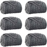 Pokrivači za bacanje 6 pcs Tamno siva 240 x 220 cm Runo | Eponuda.ba