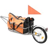 Prikolica za bicikl s torbom narančasto-crna | shoptok.hr