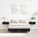  Krevetna konstrukcija Crni hrast 203 x 123 x 25 cm | shoptok.hr
