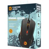 Canyon Star Raider GM-1 Optical Gaming Mouse with 6 programmable buttons, Pixart optical sensor, 4 levels of DPI and up to 3200, 3 million times key life, 1.65m PVC USB cable,rubber coating surface and colorful RGB lights, size:125*75*38mm, 115g Cijene