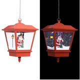  Božična viseča svetilka LED z Božičkom rdeča 27x27x45 cm | Shoptok.si