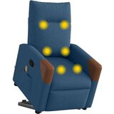  Masažni naslonjač na podizanje plavi od tkanine | shoptok.hr