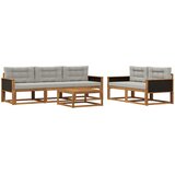  Set vanjskih sofa s jastukom 6 pcs Prirodna i Svjetlosiva | Eponuda.ba
