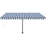  Prostostoječa avtomatska tenda 400x300 cm modra/bela, (20729012) | Shoptok.si
