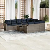  11-dijelni set vrtnih sofa od poliratana s jastucima sivi | shoptok.hr