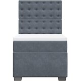  Box spring krevet s madracem tamnosivi 90x200 cm baršunasti | shoptok.hr