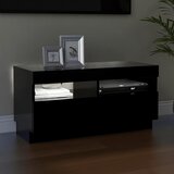 TV ormarić s LED svjetlima crni 80x35x40 cm | shoptok.hr