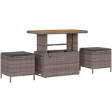  Sjedeća garnitura za vrt 10 pcs Siva 90 x 55 x 71 cm Poli ratan | shoptok.hr