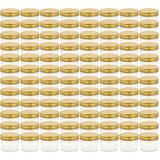  Staklenke za džem sa zlatnim poklopcima 96 kom 110 ml | shoptok.hr
