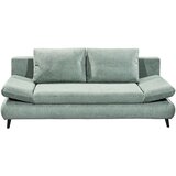 MID.YOU ZOFA S POSTELJNO FUNKCIJO, sivomodra tekstil, leseni material | Shoptok.si