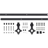 Drsna vrata s kompletom vodil 85x210 cm trdna borovina, (20999107) | Shoptok.si