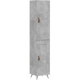 vidaXL Visoka komoda siva betona 34 5x34x180 cm od konstruiranog drva | shoptok.hr