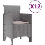  Vrtni set za objed 13 kom. Svjetlosiva Poli ratan | shoptok.hr