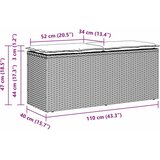  Vrtna klupa s jastukom svijetlo siva 110x40x44 cm poliratan | Eponuda.ba