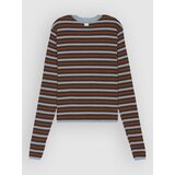 Rvca Bambi Stripe Long Sleeve T-Shirt chocolate | Shoptok.si