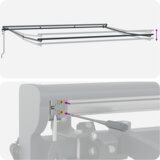 vidaXL Retraktilna tenda Oranžna in bela 450x300 cm | Shoptok.si