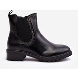 Boto Women's Low-Cut Ankle Boots on Flat Heel Black Kassona | Shoptok.si