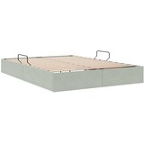  Otomanski krevet s pohranom Svjetlosiva 140 x 190 cm Baršun | shoptok.hr
