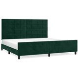  Okvir za krevet bez madraca tamnozeleni 200x200 cm baršunasti | shoptok.hr