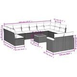  13-dijelni set vrtnih sofa s jastucima poliratan Bež | shoptok.hr