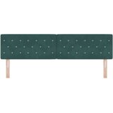 vidaXL Naslon za glavu s kristalnim gumbima tamno zelena 180 cm baršun | shoptok.hr