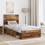  Krevetna konstrukcija Staro drvo 90 x 190 cm Čvrsto borovo drvo | shoptok.hr
