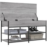  Klupa za cipele siva boja hrasta 100x42,5x50 cm drvena | Eponuda.ba