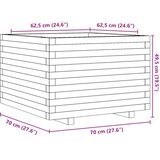  Vrtna sadilica 70x70x49,5 cm od masivnog drva duglazije | shoptok.hr