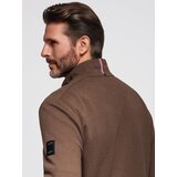 Ombre Lightweight unzipped men's jacket with quilted front - brown | shoptok.hr