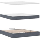 vidaXL okvir kreveta s madracima tamnosivi 200x200cm baršunasti | shoptok.hr
