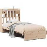 vidaXL Krevet s regalom za knjige bez madraca 90x200 cm od borovine | shoptok.hr