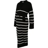 Lindex Maternity Pletena obleka 'Estelle' črna / bela