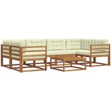  Set vanjskih sofa 7 pcs Prirodna i krem | shoptok.hr