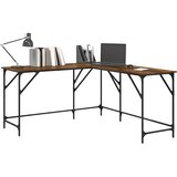  Radni stol boja dimljenog hrasta 149x149x75cm konstruirano drvo Slike