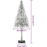 vidaXL Umjetno božićno drvce Bijelo 86 x 86 x 210 cm Plastika i metal | shoptok.hr