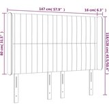  LED posteljno vzglavje svetlo sivo 147x16x118/128 cm žamet, (20932722) | Shoptok.si