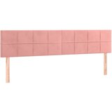 Maison Chic Posteljno vzglavje - Vzglavna omarica 2 kosa roza 80x5x78/88 cm žamet, (22077507) Cene