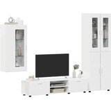  Set TV komoda s ladicama Visoki sjaj bijela Konstruirano drvo | shoptok.hr