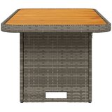  Vrtni stol sivi 90 x 55 x 71 cm od poliratana i bagremovog drva | shoptok.hr