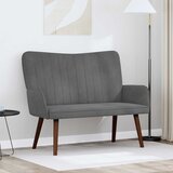 SOFA za dvije osobe Tamnosiva 115 x 61 x 87 cm Baršun Cijene