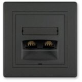 Utičnica RJ-45 CAT6 2 izlaza crna soft PRESTIGE | Eponuda.ba