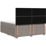  LED okvir za krevet s madracem Sivosmeđa 160 x 200 cm Tkanina | shoptok.hr